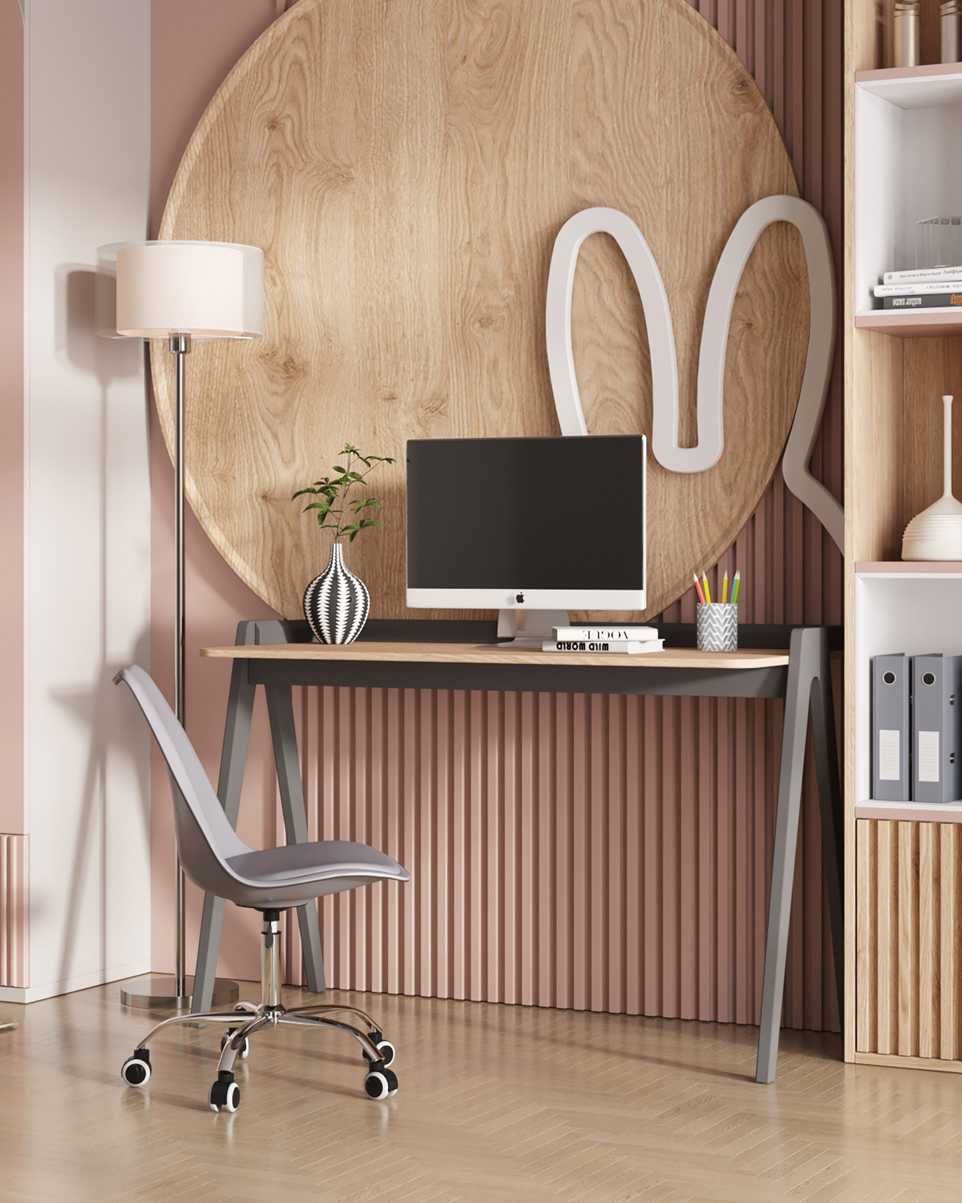 Стул офисный BLOK NEW пластиковый серый из Италии